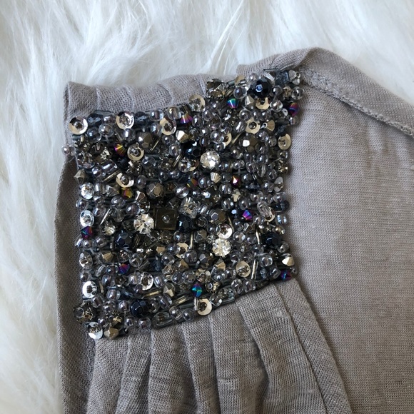 Joie Beaded Shoulder Linen Tank Top Size M - Picture 2 of 8